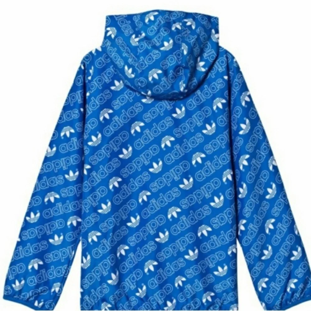 ADIDAS 💙 Trefoil Logo Hooded Windbreaker - Picture 4 of 9